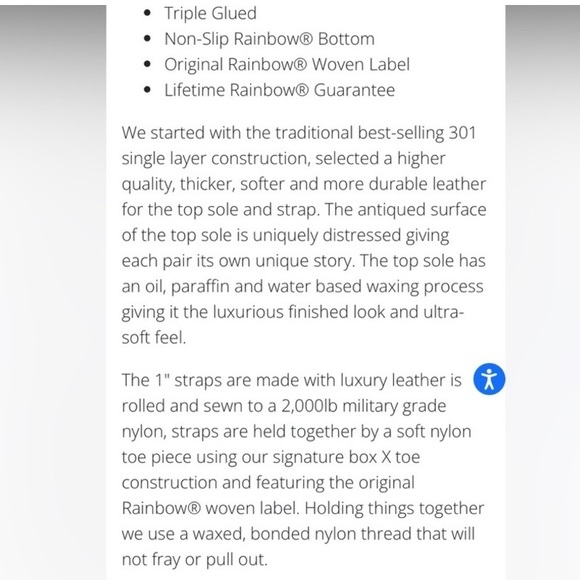 Rainbow Luxury Leather Arch Support Flip Flop with 1” strap - Picture 15 of 16